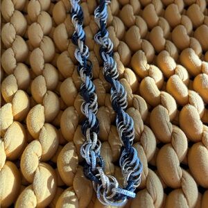 Elegant Silver and Black Women's Necklace